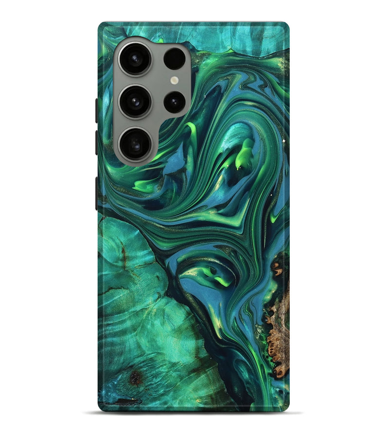 Galaxy S24 Ultra ResinArt Live Edge Phone Case - Emersyn (Green, 819339)