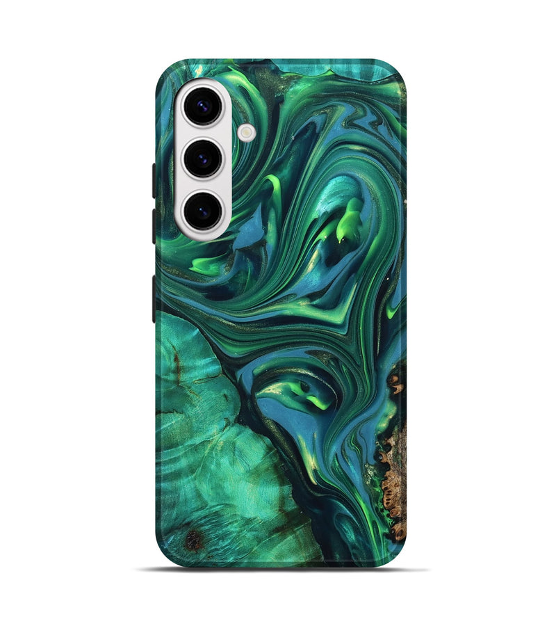 Galaxy S25 ResinArt Live Edge Phone Case - Emersyn (Green, 819339)