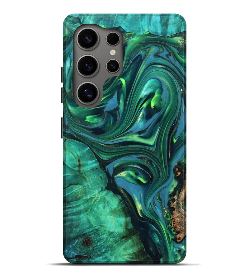 Galaxy S25 Ultra ResinArt Live Edge Phone Case - Emersyn (Green, 819339)