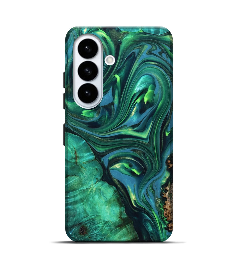 Galaxy S26 ResinArt Live Edge Phone Case - Emersyn (Green, 819339)