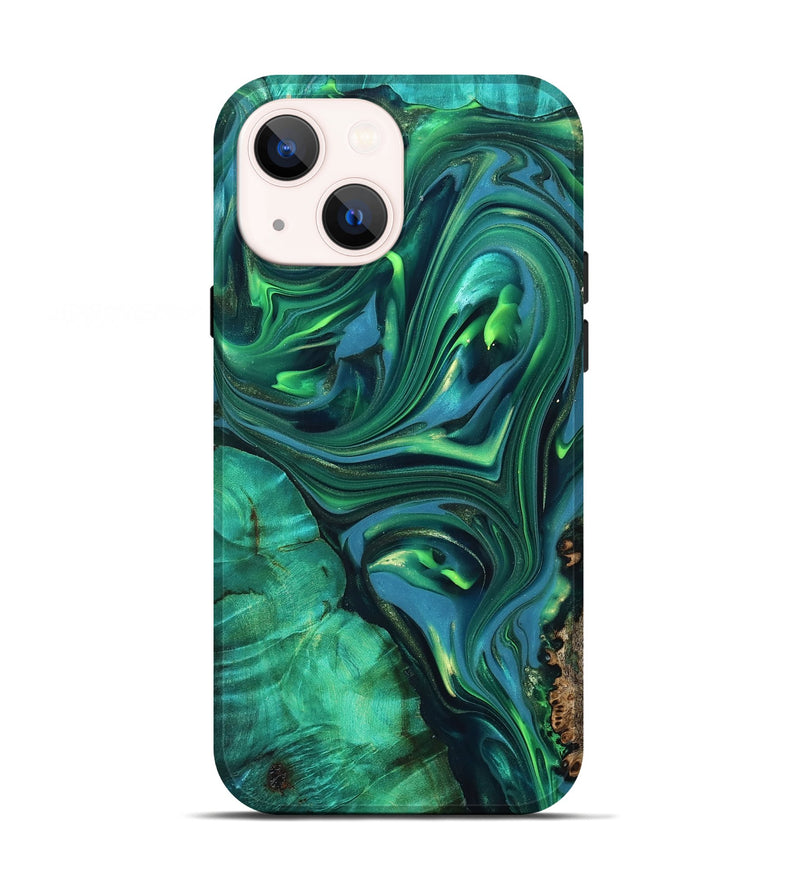 iPhone 13 ResinArt Live Edge Phone Case - Emersyn (Green, 819339)