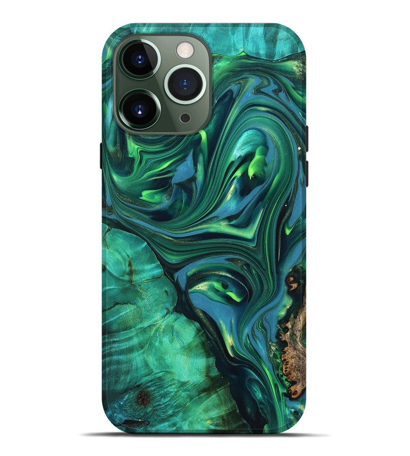 iPhone 13 Pro Max ResinArt Live Edge Phone Case - Emersyn (Green, 819339)