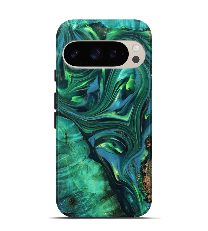 Pixel 10 ResinArt Live Edge Phone Case - Emersyn (Green, 819339)