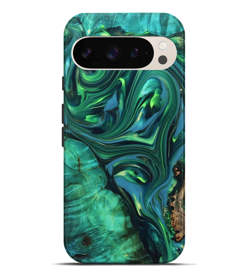 Pixel 10 Pro XL ResinArt Live Edge Phone Case - Emersyn (Green, 819339)