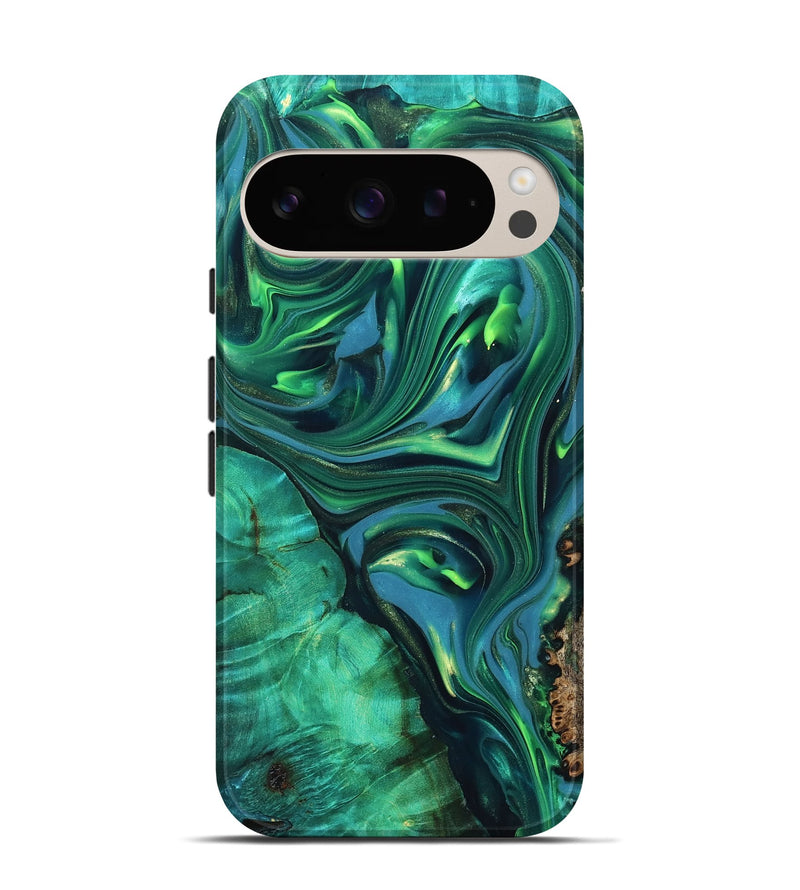 Pixel 9 Pro ResinArt Live Edge Phone Case - Emersyn (Green, 819339)