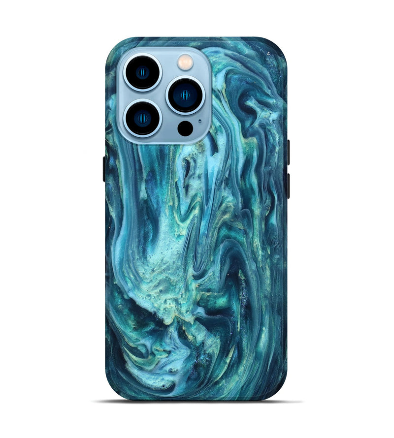 iPhone 14 Pro ResinArt Live Edge Phone Case - Legend (Blue, 819340)