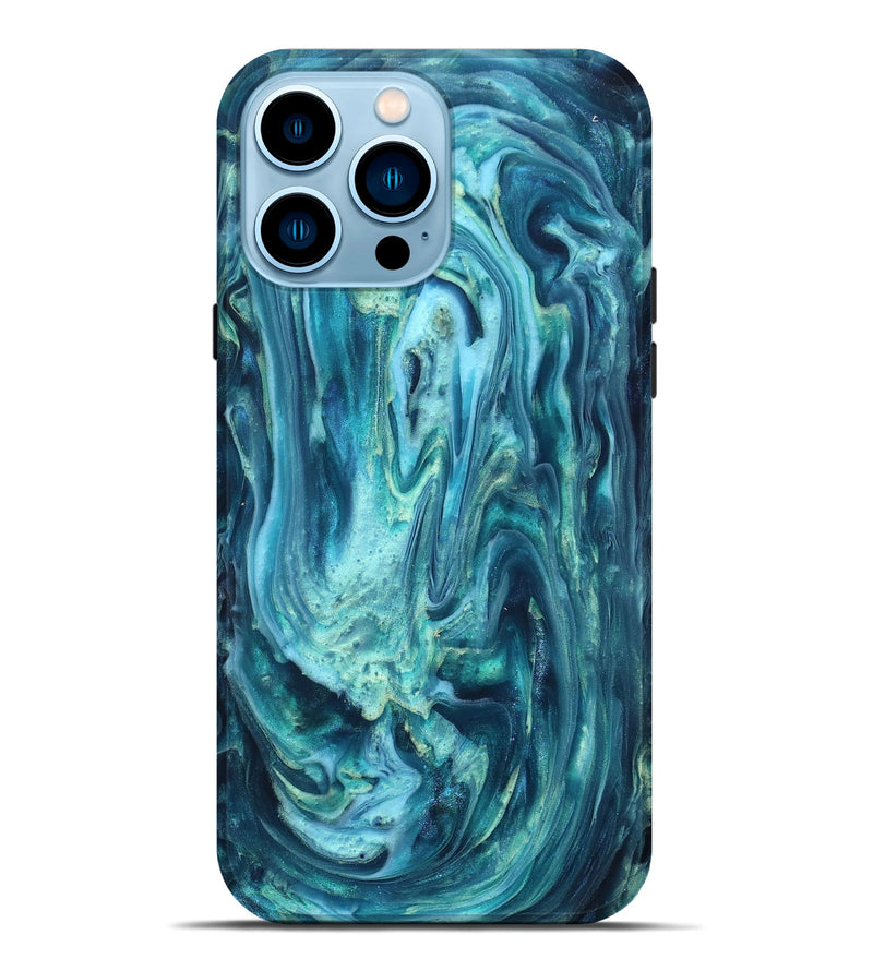 iPhone 14 Pro Max ResinArt Live Edge Phone Case - Legend (Blue, 819340)
