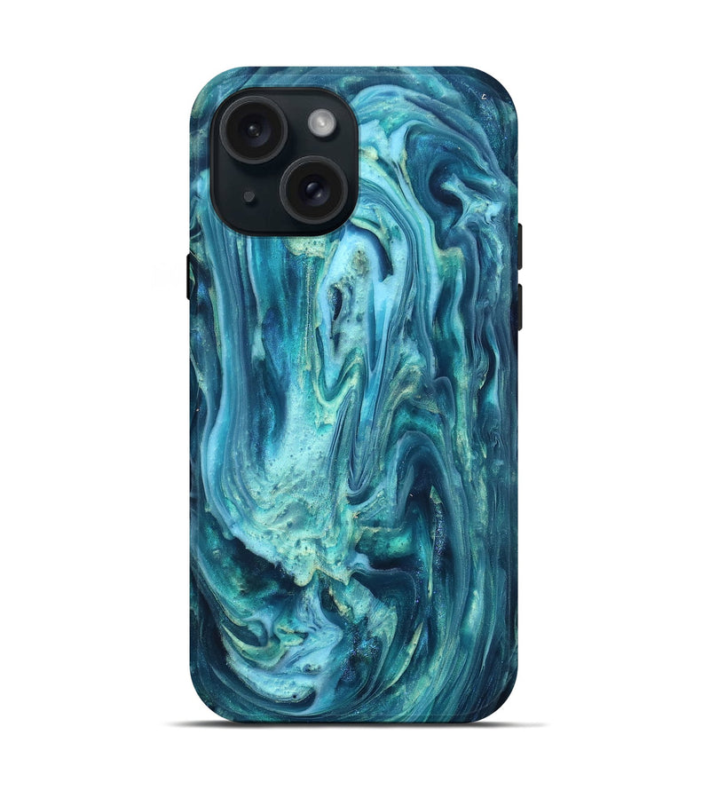 iPhone 15 ResinArt Live Edge Phone Case - Legend (Blue, 819340)