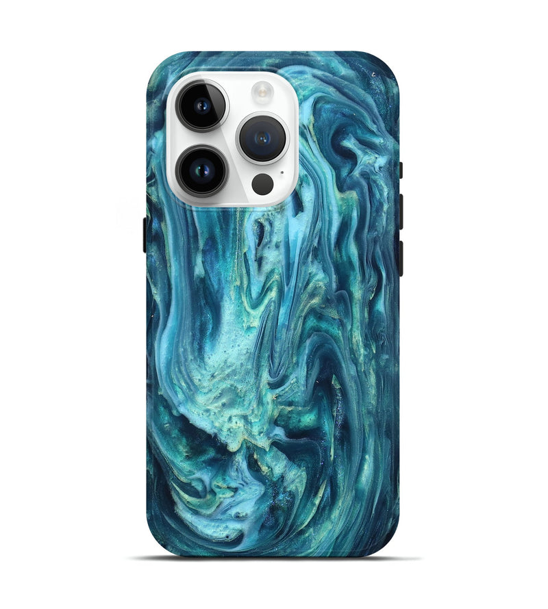 iPhone 15 Pro ResinArt Live Edge Phone Case - Legend (Blue, 819340)