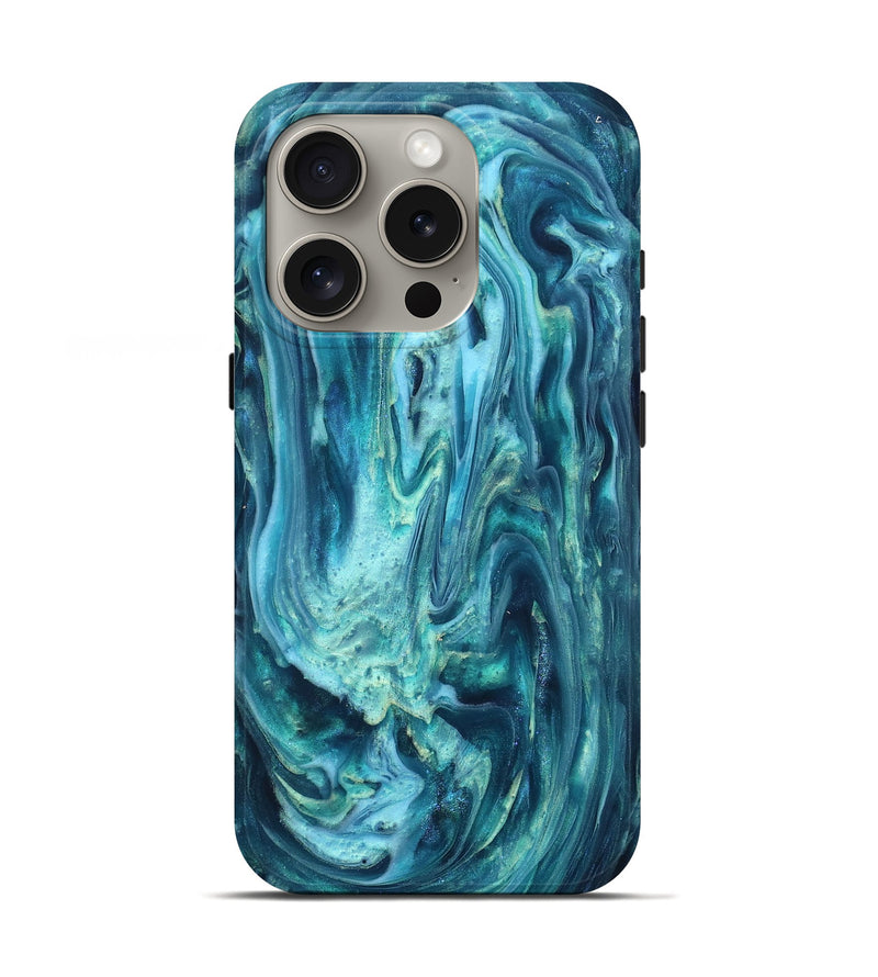 iPhone 16 Pro ResinArt Live Edge Phone Case - Legend (Blue, 819340)