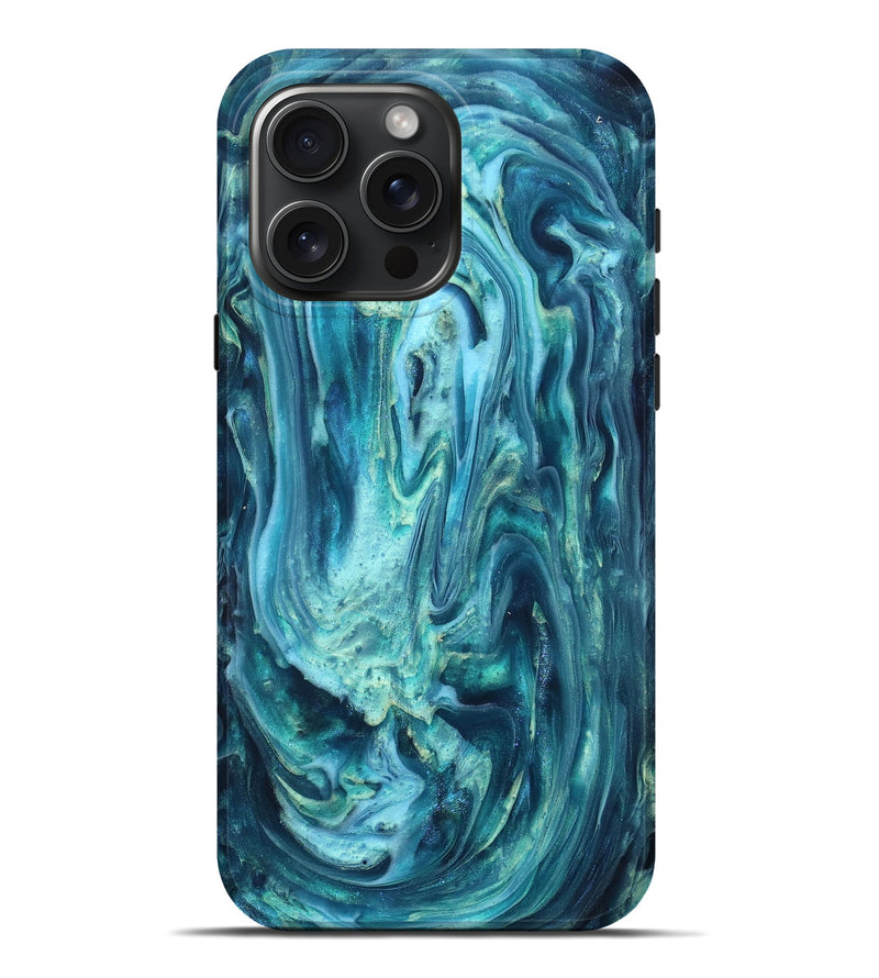 iPhone 16 Pro Max ResinArt Live Edge Phone Case - Legend (Blue, 819340)