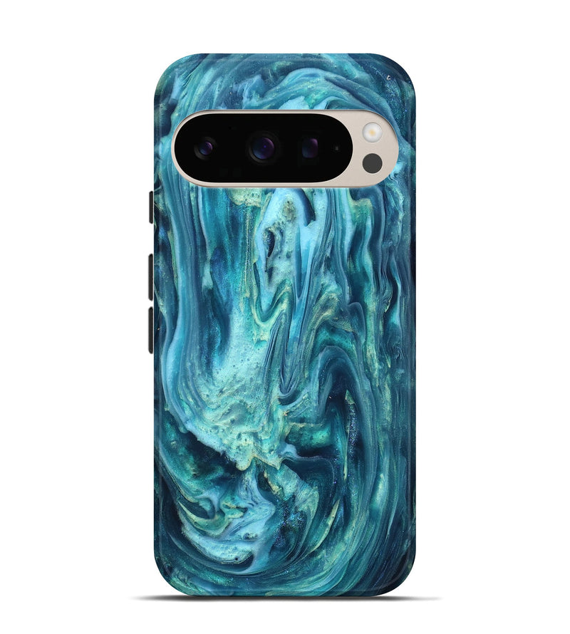 Pixel 10 ResinArt Live Edge Phone Case - Legend (Blue, 819340)