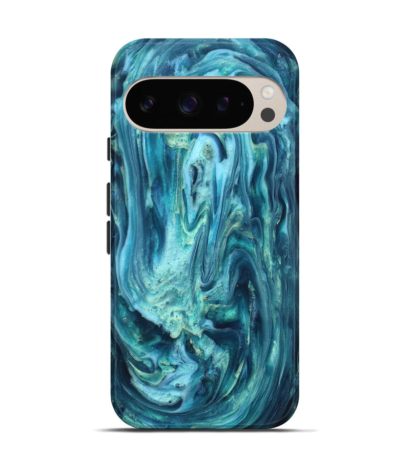 Pixel 9 ResinArt Live Edge Phone Case - Legend (Blue, 819340)