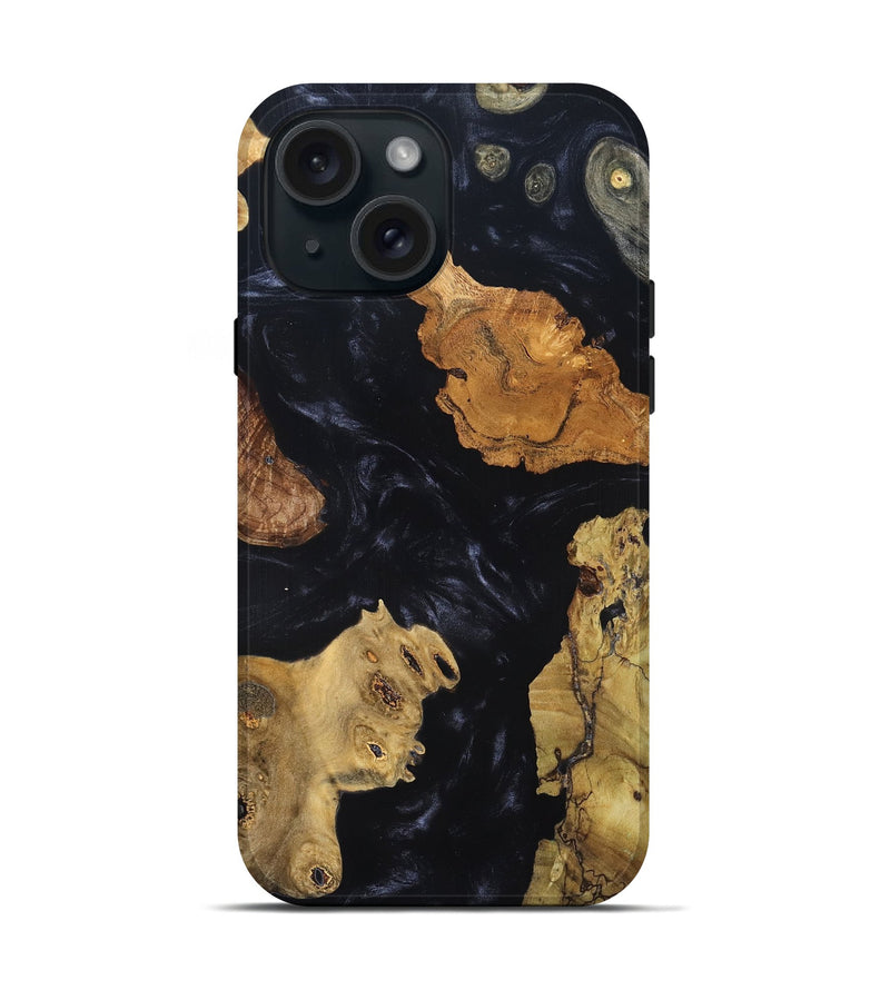 iPhone 15 Wood Live Edge Phone Case - Karyme (Wood Burl, 819342)