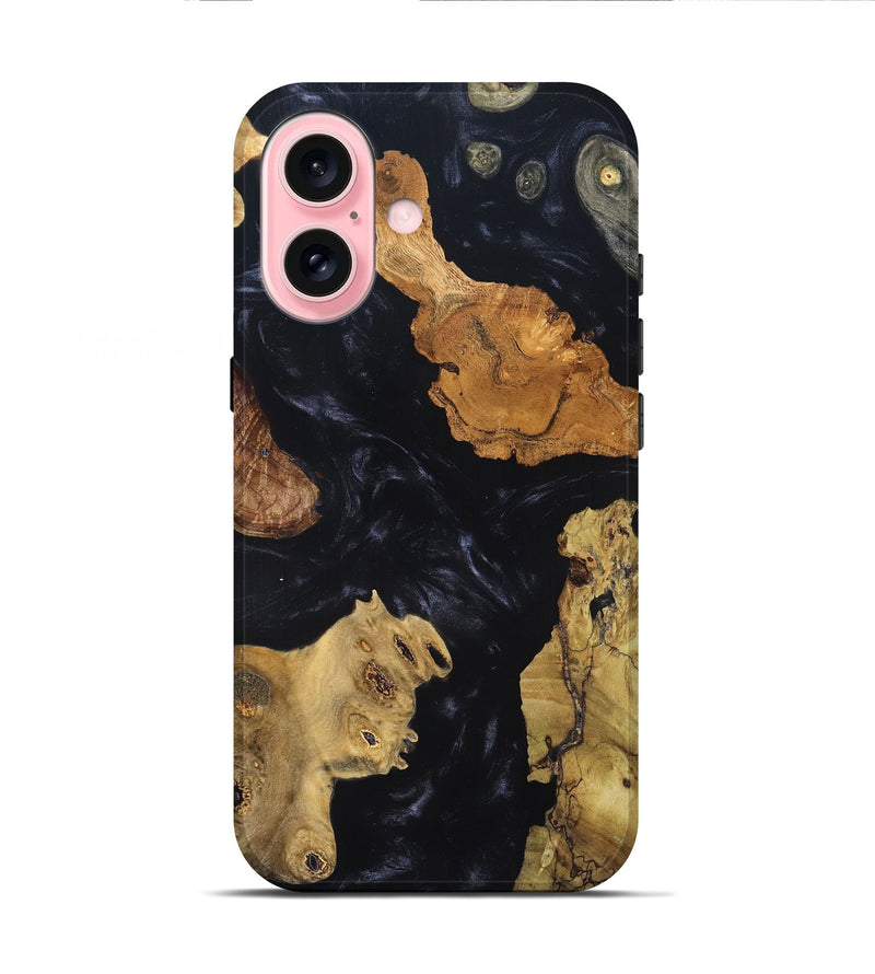 iPhone 16 Wood Live Edge Phone Case - Karyme (Wood Burl, 819342)