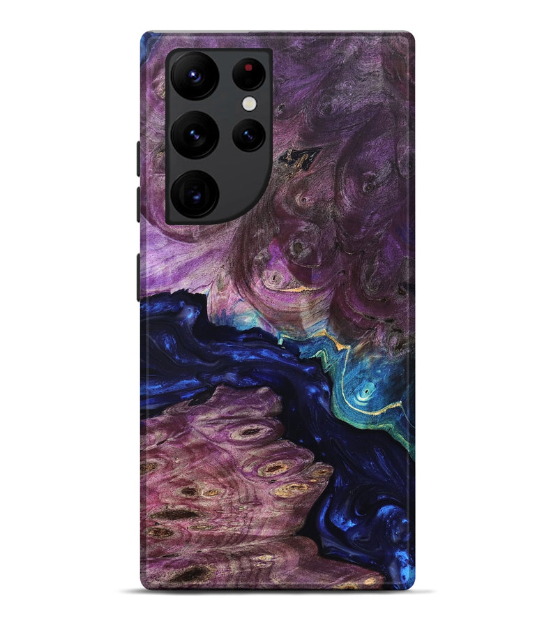Galaxy S22 Ultra Wood Live Edge Phone Case - Tracie (Purple, 819343)