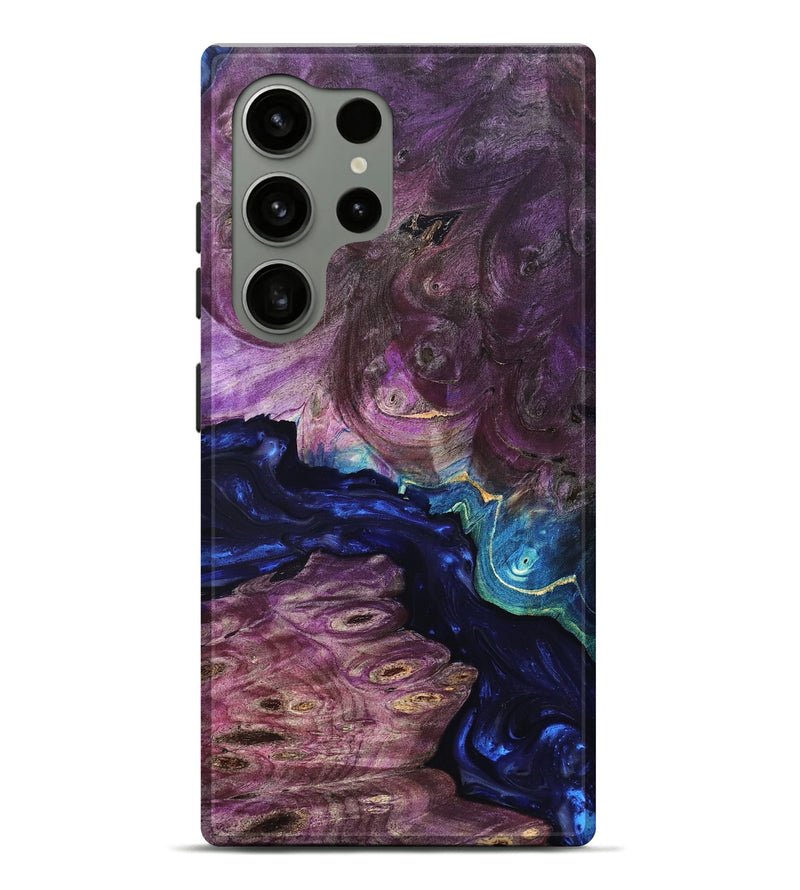 Galaxy S24 Ultra Wood Live Edge Phone Case - Tracie (Purple, 819343)