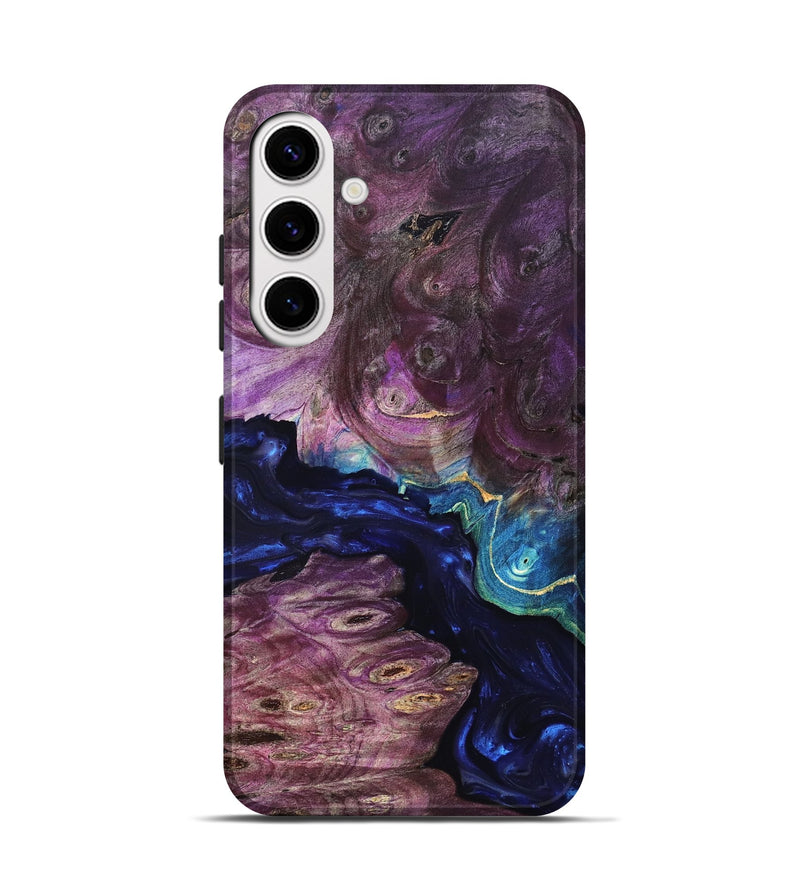 Galaxy S25 Wood Live Edge Phone Case - Tracie (Purple, 819343)