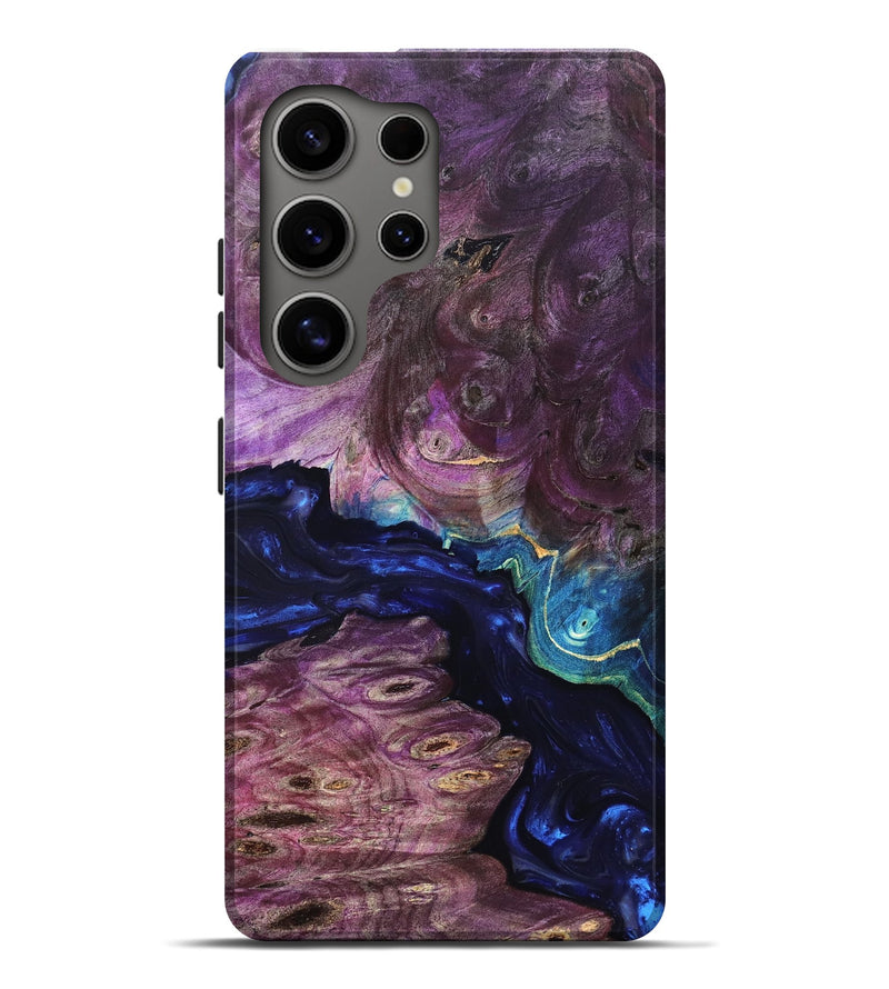 Galaxy S25 Ultra Wood Live Edge Phone Case - Tracie (Purple, 819343)