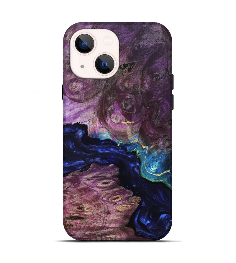 iPhone 13 Wood Live Edge Phone Case - Tracie (Purple, 819343)