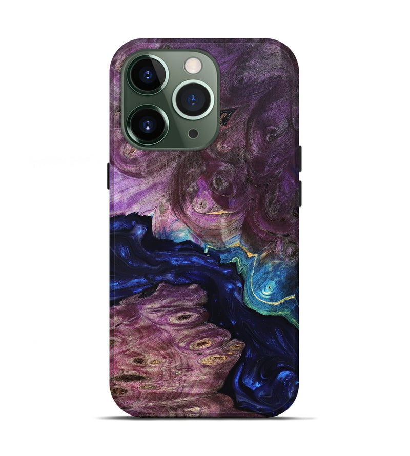 iPhone 13 Pro Wood Live Edge Phone Case - Tracie (Purple, 819343)