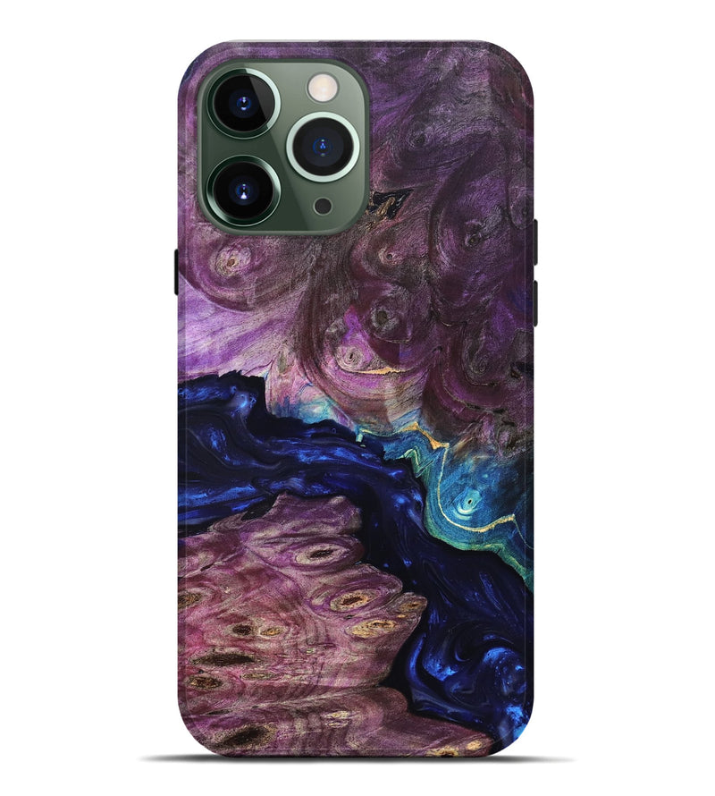 iPhone 13 Pro Max Wood Live Edge Phone Case - Tracie (Purple, 819343)