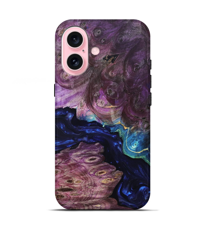 iPhone 17 Wood Live Edge Phone Case - Tracie (Purple, 819343)