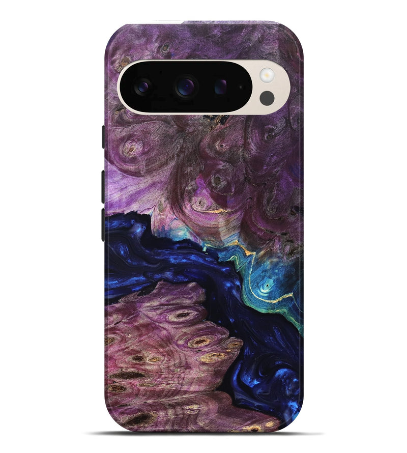 Pixel 10 Pro XL Wood Live Edge Phone Case - Tracie (Purple, 819343)