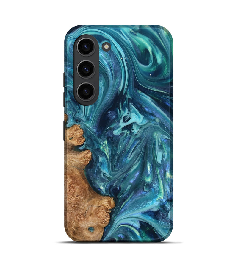 Galaxy S23 Wood Live Edge Phone Case - Brisa (Blue, 819345)