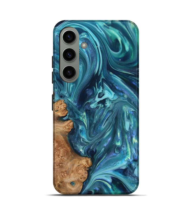 Galaxy S24 Wood Live Edge Phone Case - Brisa (Blue, 819345)