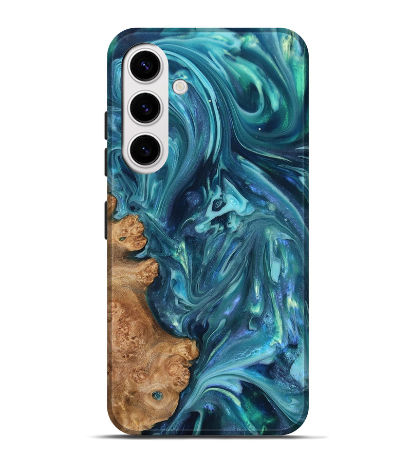 Galaxy S25 Plus Wood Live Edge Phone Case - Brisa (Blue, 819345)