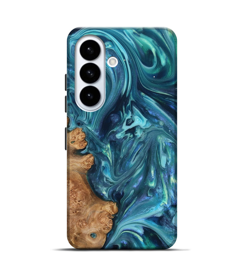 Galaxy S26 Wood Live Edge Phone Case - Brisa (Blue, 819345)