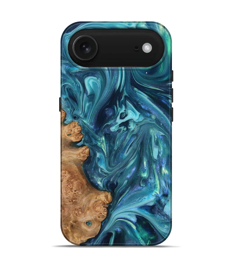 iPhone 17 Air Wood Live Edge Phone Case - Brisa (Blue, 819345)