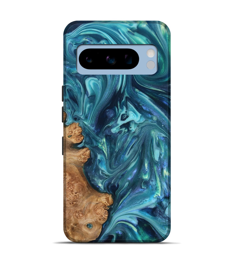 Pixel 8 Pro Wood Live Edge Phone Case - Brisa (Blue, 819345)