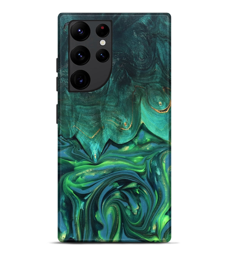 Galaxy S22 Ultra Wood Live Edge Phone Case - Zion (Green, 819347)
