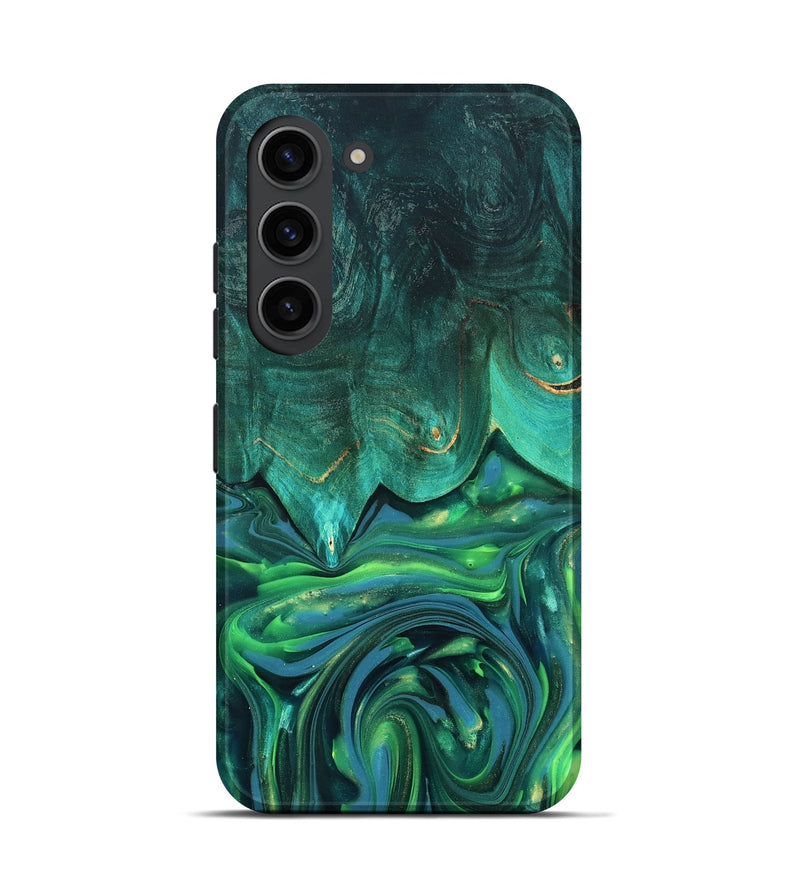 Galaxy S23 Wood Live Edge Phone Case - Zion (Green, 819347)