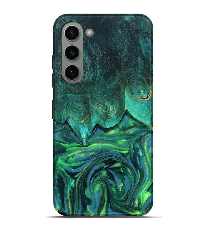 Galaxy S23 Plus Wood Live Edge Phone Case - Zion (Green, 819347)