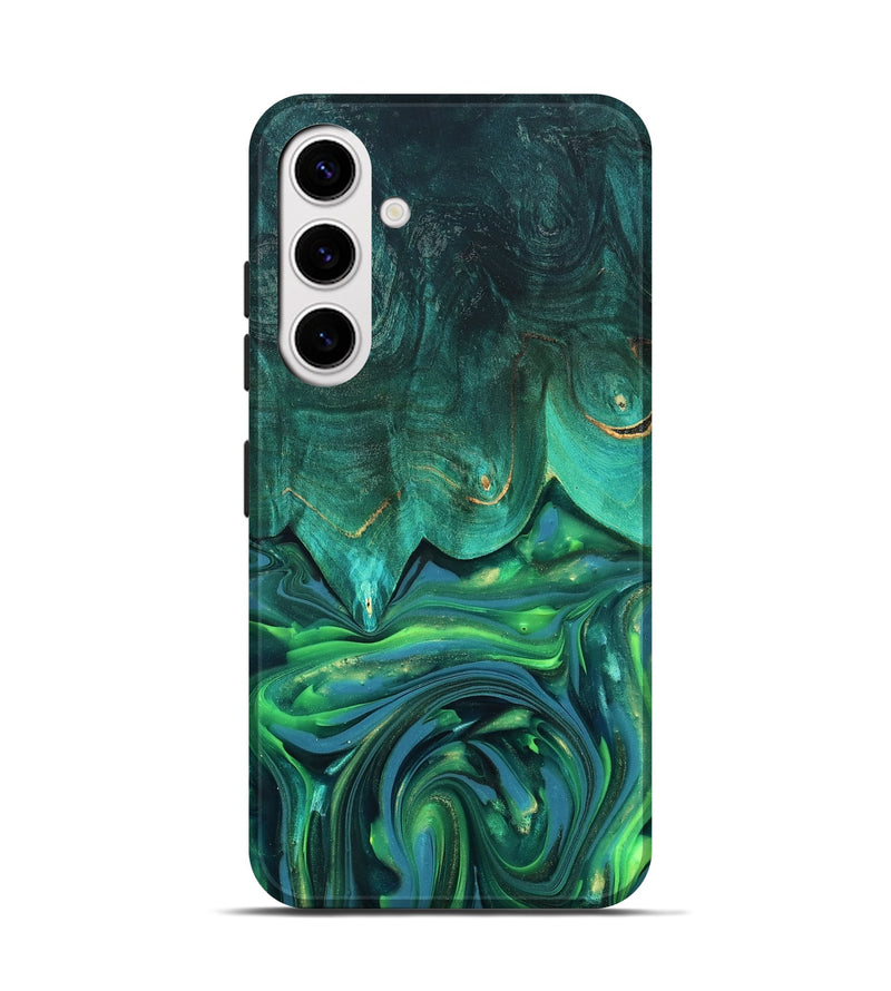 Galaxy S25 Wood Live Edge Phone Case - Zion (Green, 819347)