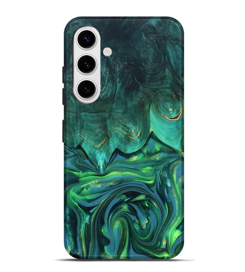 Galaxy S25 Plus Wood Live Edge Phone Case - Zion (Green, 819347)