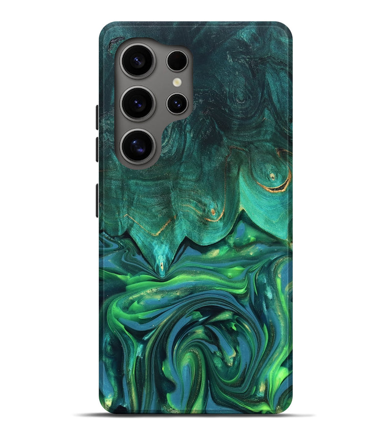 Galaxy S25 Ultra Wood Live Edge Phone Case - Zion (Green, 819347)