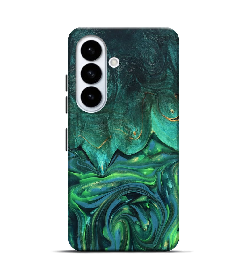 Galaxy S26 Wood Live Edge Phone Case - Zion (Green, 819347)