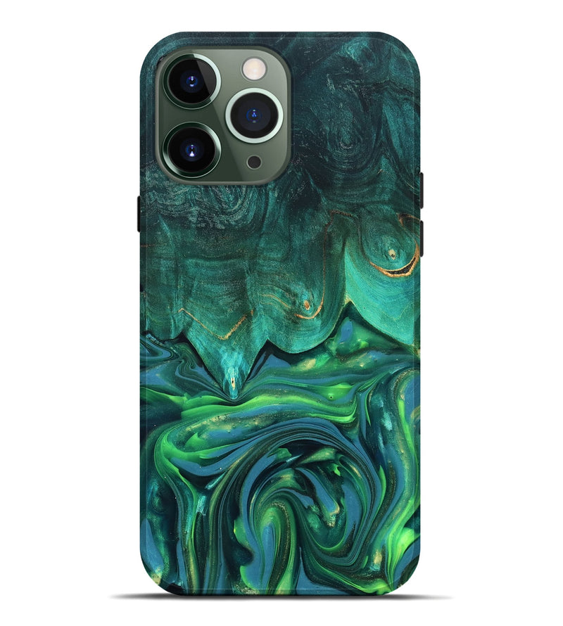 iPhone 13 Pro Max Wood Live Edge Phone Case - Zion (Green, 819347)