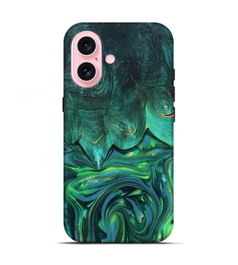 iPhone 17 Wood Live Edge Phone Case - Zion (Green, 819347)