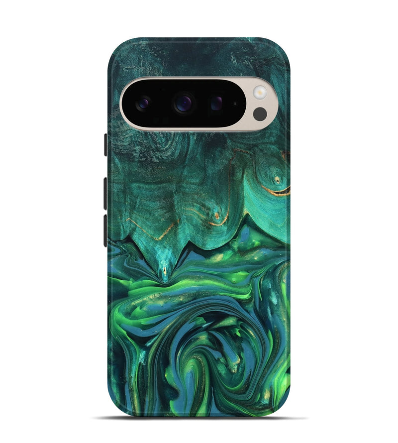 Pixel 10 Pro Wood Live Edge Phone Case - Zion (Green, 819347)