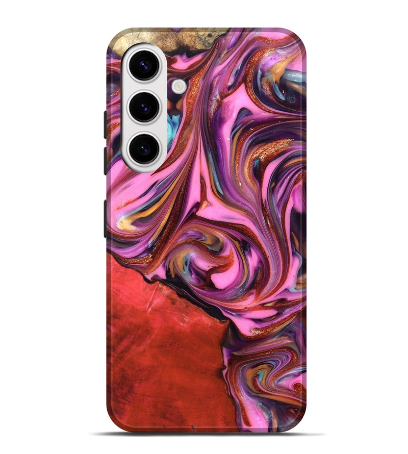 Galaxy S25 Plus Wood Live Edge Phone Case - Elvin (Red, 819348)
