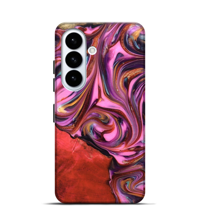Galaxy S26 Wood Live Edge Phone Case - Elvin (Red, 819348)