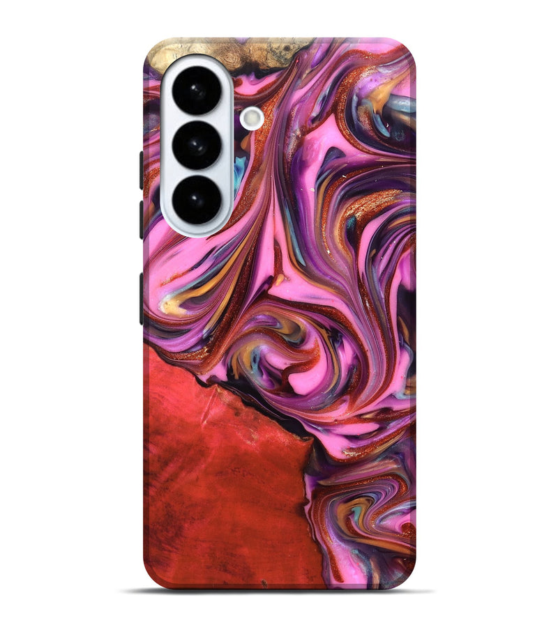 Galaxy S26 Plus Wood Live Edge Phone Case - Elvin (Red, 819348)