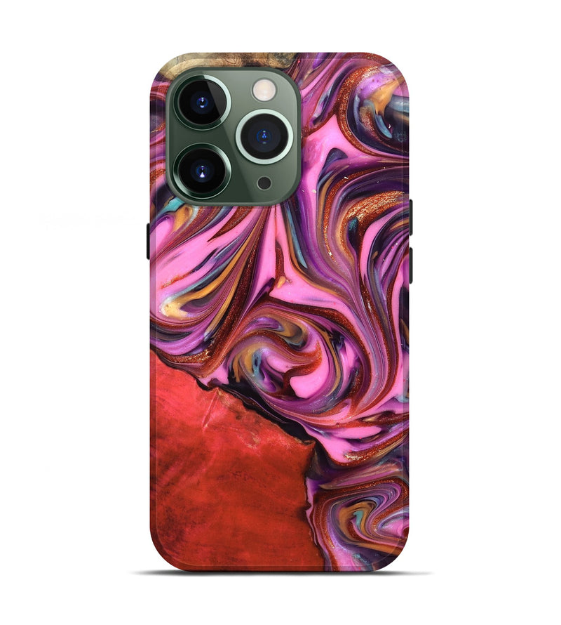 iPhone 13 Pro Wood Live Edge Phone Case - Elvin (Red, 819348)