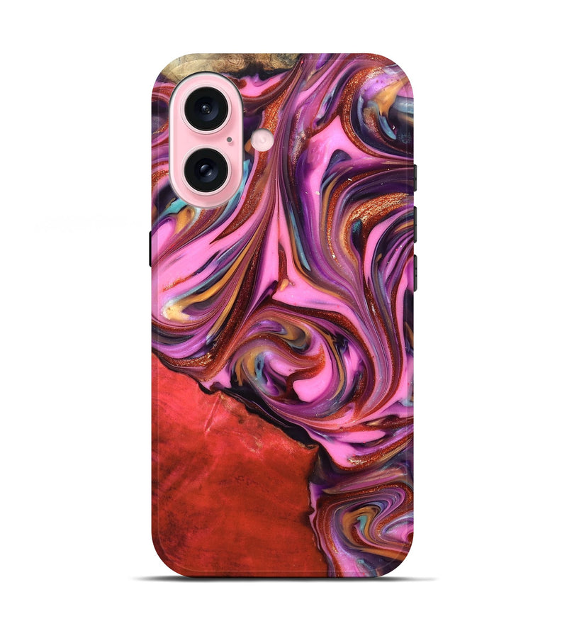 iPhone 17 Wood Live Edge Phone Case - Elvin (Red, 819348)