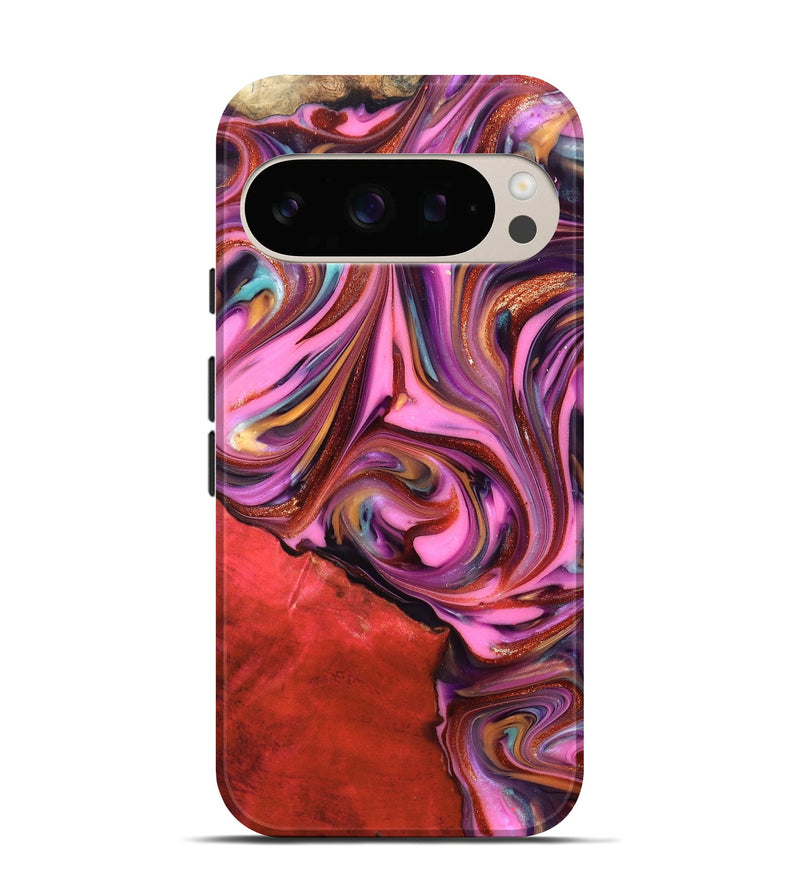 Pixel 10 Pro Wood Live Edge Phone Case - Elvin (Red, 819348)